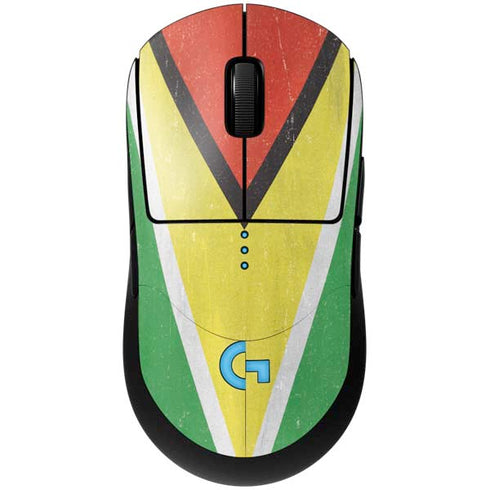 Guyana Flag Distressed G Pro Wireless Gaming Mouse Skin